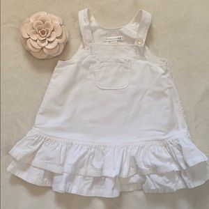 Pottery barn kids white corduroy jumper